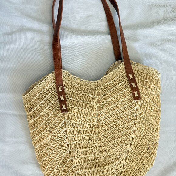 Handbags - Woven Shoulder Bag Handmade bag Summer Straw market basket bag